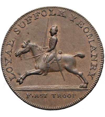 Great Britain, Suffolk. 1/2 (Half) Penny Token 1794, Suffolk Blything Yeomanry, (Conder tokens 1787-1797)