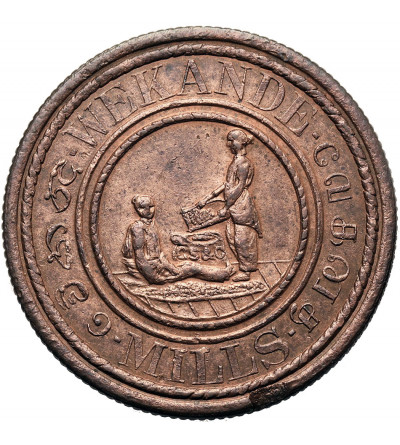 Cejlon, Colombo. Token 19 centów 1843 (1881), G. Steuart & Co: Wekande Mills