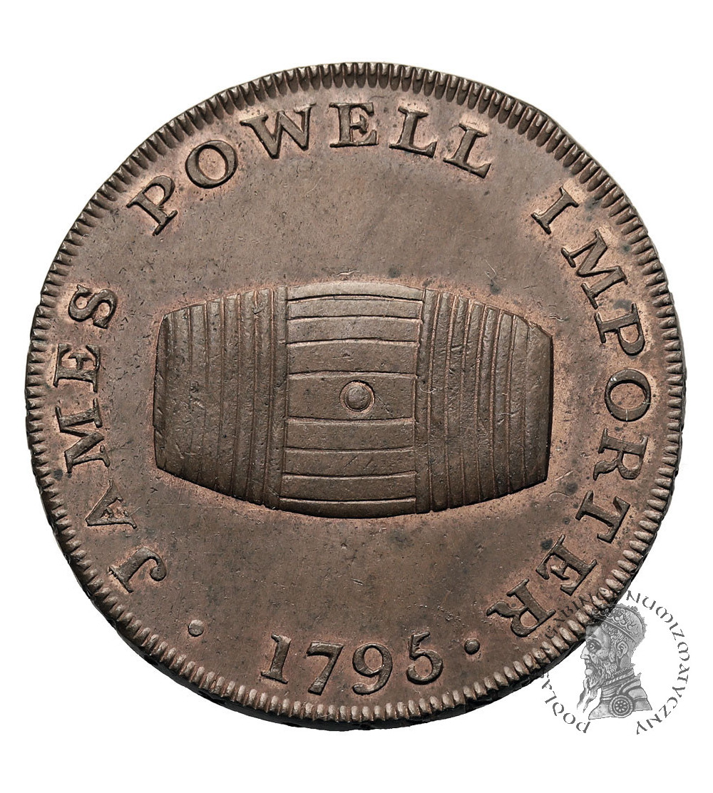 Great Britain, Wales, Monmouthshire, Abergavenny. 1/2 (Half) Penny Token 1795, JAMES POWELL, (Conder tokens 1787-1797)