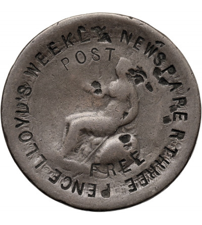 Great Britain, Victoria (1837-1901). Advertising Token, 3 Pence of the London newspaper “Lloyd's Weekly Newspaper”