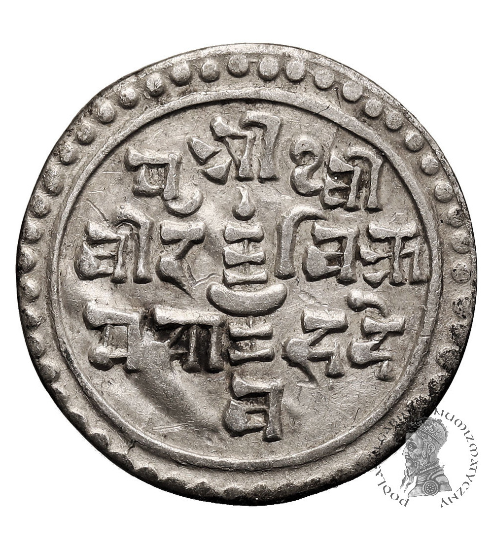 Nepal, Prithvi Bir Bikram, 1881-1911 AD. 1/4 Mohar, SE 1817 / 1895 AD