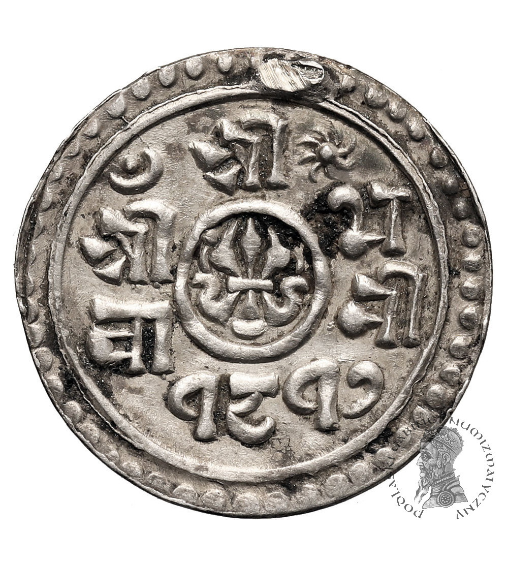 Nepal, Prithvi Bir Bikram, VS 1938-1968 / 1881-1911 AD. 1/4 Mohar, SE 1817 / 1895 AD