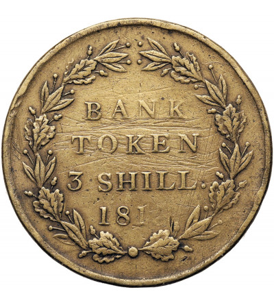 Wielka Brytania, 3 szylingi 1812?, Bank Token -  fałszerstwo z epoki