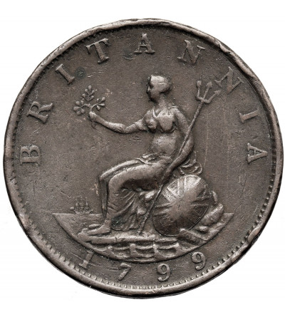 Great Britain, George III, 1760-1820. 1/2 Penny (Half Penny) 1799, Britannia