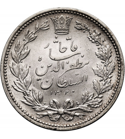 Iran. Muzaffar al-Din Shah, 1896-1907 AD. 5000 Dinars (5 Kran) AH 1320 / 1902 AD