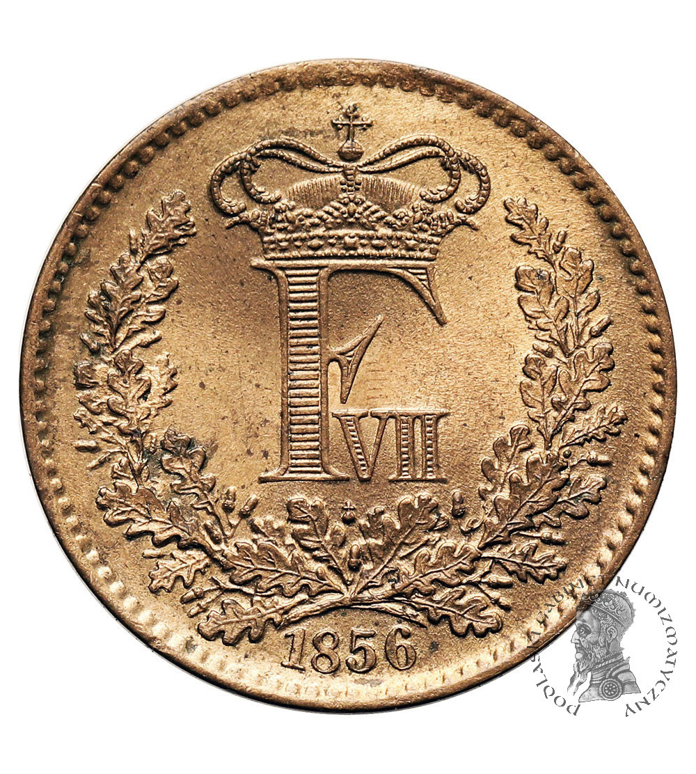 Denmark, Frederik VII 1848-1863. 1 Skilling Rigsmont 1856 (o), Altona