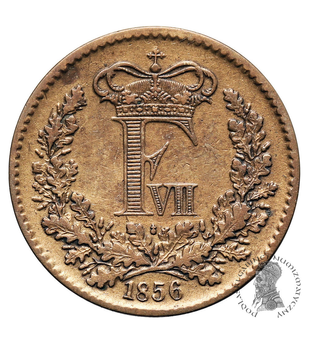 Dania, Frederik VII 1848-1863. 1 Skilling Rigsmont 1856 (o), Altona