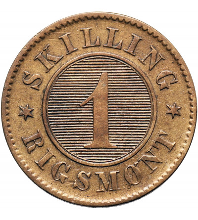 Denmark, Frederik VII 1848-1863. 1 Skilling Rigsmont 1856 (o), Altona