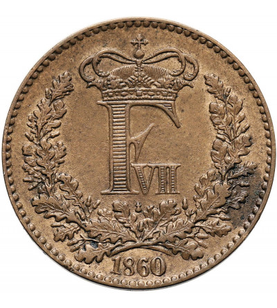 Dania, Frederik VII 1848-1863. 1 Skilling Rigsmont 1860 (o), Altona