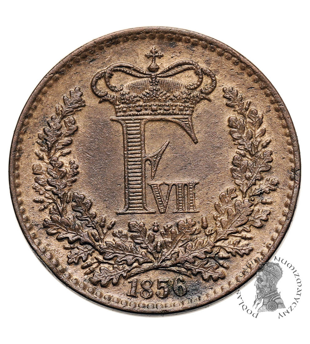 Dania, Frederik VII 1848-1863. 1 Skilling Rigsmont 1856 (o), Altona