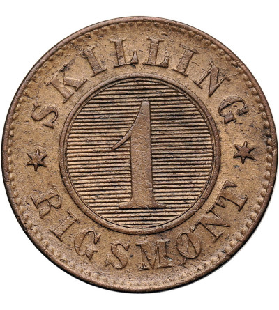 Dania, Frederik VII 1848-1863. 1 Skilling Rigsmont 1856 (o), Altona