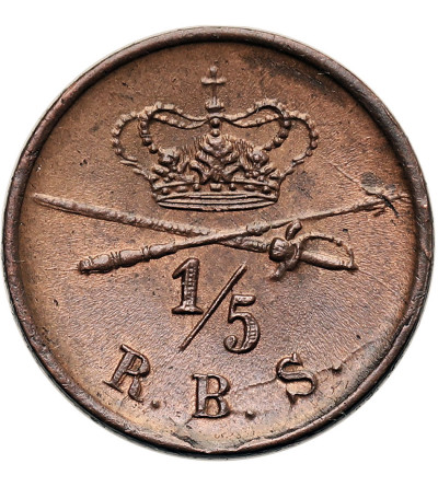 Denmark, Christian VIII, 1839-1848. 1/5 Rigsbankskilling 1842 FF