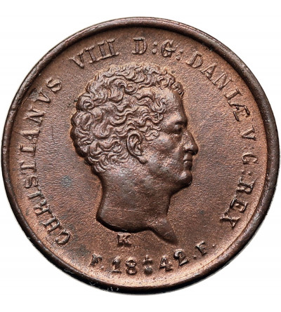 Dania, Christian VIII, 1839-1848. 1/5 Rigsbankskilling 1842 FF