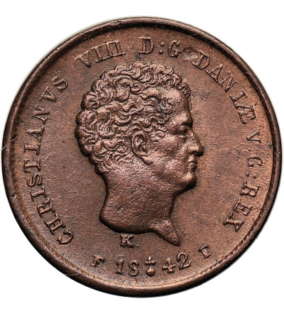 Dania, Christian VIII, 1839-1848. 1/5 Rigsbankskilling 1842 FF