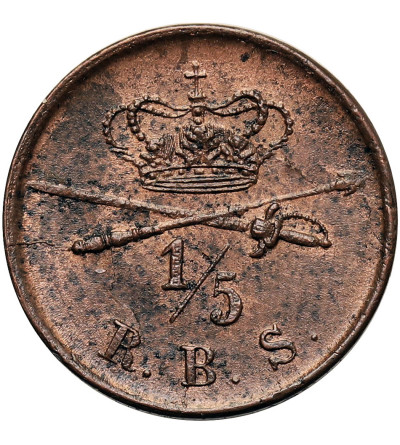 Denmark, Christian VIII, 1839-1848. 1/5 Rigsbankskilling 1842 FF