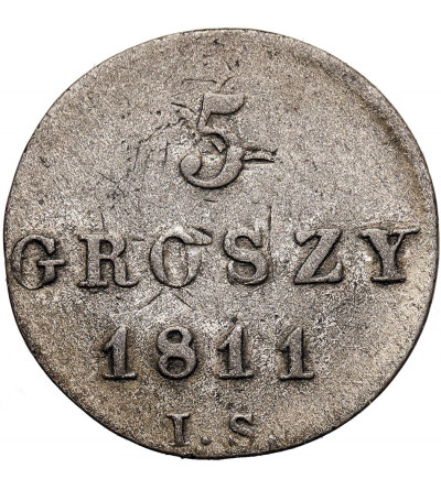 Poland. Grand Duchy of Warsaw, 5 Groszy 1811 IS, Warsaw mint