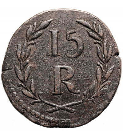 India Portuguese, GOA. 15 Reis no date (1801), Joao