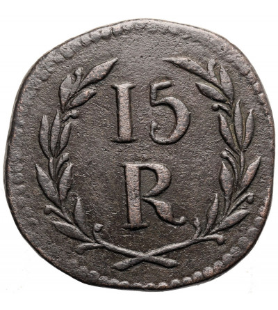 India Portuguese, GOA. 15 Reis no date (1801), Joao