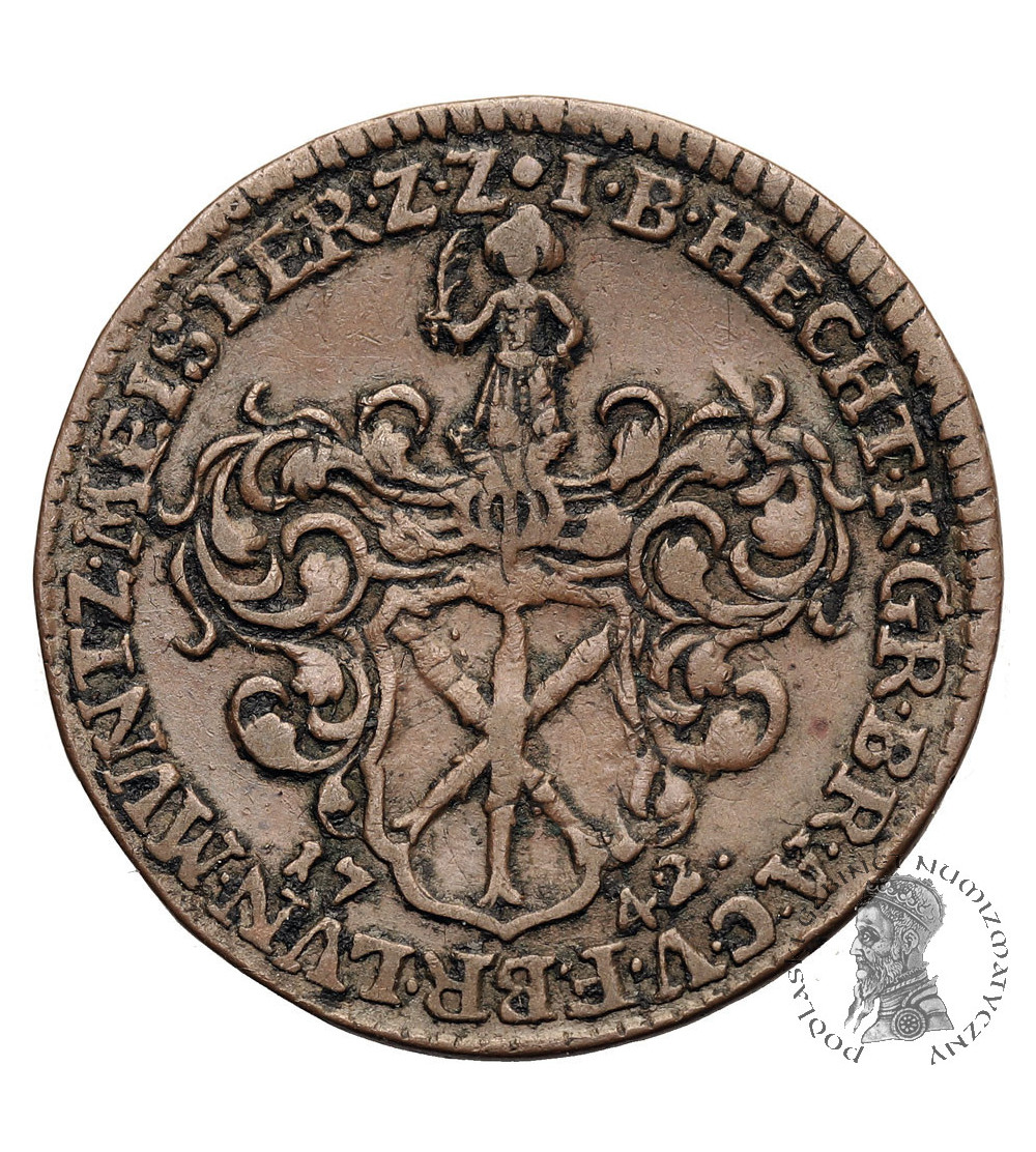 Germany, Harz. DEO DUCE 1747 token, Johann Benjamin HECHT