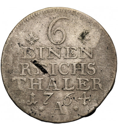 Germany. Brandenburg Preussen / Prussia, Friedrich II., der Grosse 1740-1786. 1/6 Taler 1764 A, Berlin