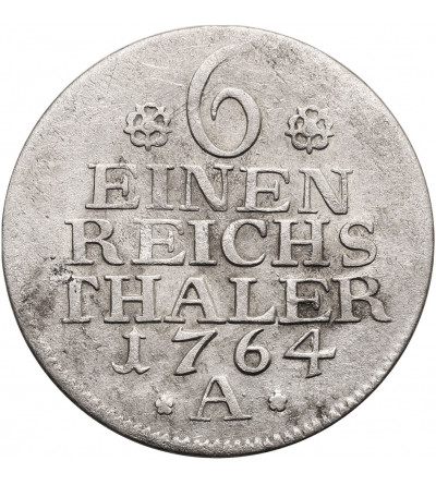 Germany. Brandenburg Preussen / Prussia, Friedrich II., der Grosse 1740-1786. 1/6 Taler 1764 A, Berlin