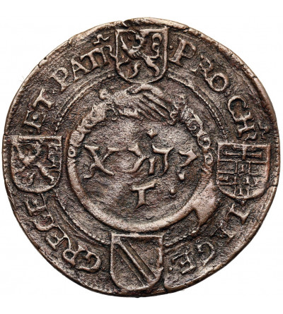 Belgia, Flandria. Rechenpfennig 1581 upamiętniający przybycie księcia Franciszka z Alençon do Gandawy