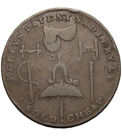 Great Britain, London. 1/2 Penny Token (merchant token) 18th century, KELLY'S SADDLERY & LIGHT HARNESS