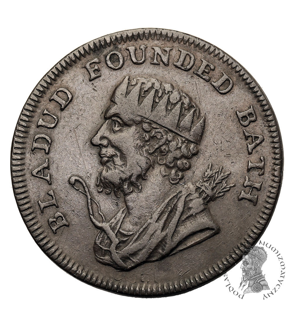 Great Britain, Bath, Somerset. Farthing Token 1794, BLADUD FOUNDED BATH THROUGH HIS SWINE