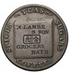 Great Britain, Bath. Farthing Token 1795, M. LAMBE & SON GROCERS BATH, SPICES TEAS SUGARS COFFEES