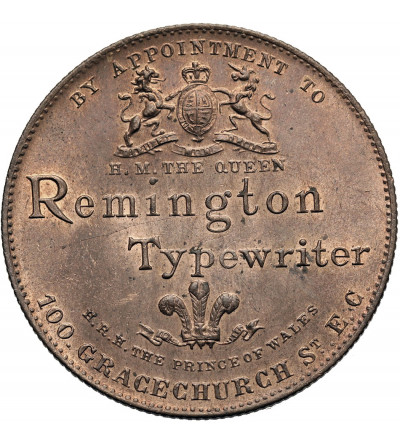 Wielka Brytania, Wiktoria (1837-1901). Medal / Token 1896, Brytyjskie maszyny do pisania Remington