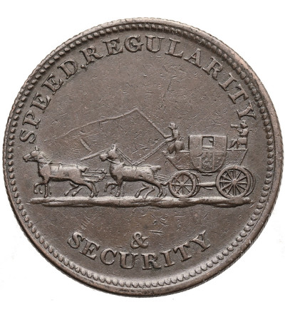 Great Britain. 1/2 (Half) Penny Token (1813), London Mail Coach, Lad Lane