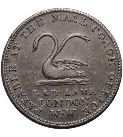 Wielka Brytania. 1/2 (Half) Penny Token (1813), London Mail Coach, Lad Lane