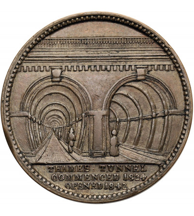 Wielka Brytania, Londyn. Farthing Token 1842 upamiętniający otwarcie tunelu pod Tamizą,