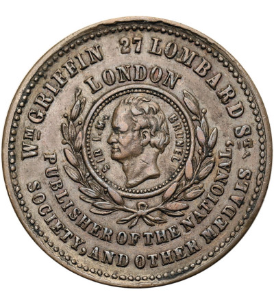 Wielka Brytania, Londyn. Farthing Token 1842 upamiętniający otwarcie tunelu pod Tamizą,