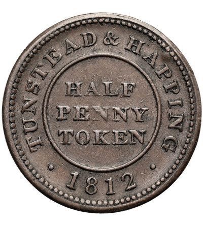 Great Britain, Norfolk. 1/2 Penny Token 1812, Tunstead & Happing