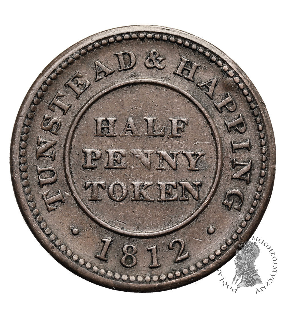 Great Britain, Norfolk. 1/2 Penny Token 1812, Tunstead & Happing