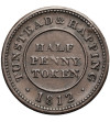 Great Britain, Norfolk. 1/2 Penny Token 1812, Tunstead & Happing