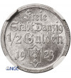 Gdansk (Danzig). 1/2 Gulden 1923, Koga - NGC MS 62