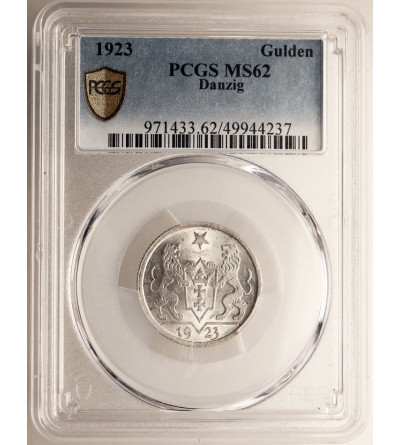 Wolne Miasto Gdańsk. 1 gulden 1923, Koga - PCGS MS 62