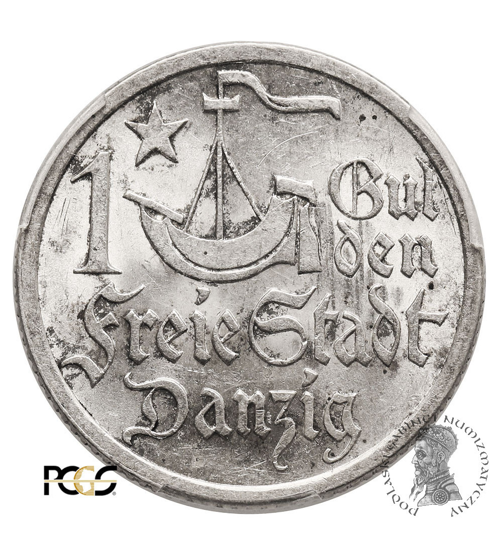 Wolne Miasto Gdańsk. 1 gulden 1923, Koga - PCGS MS 62