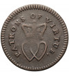 Great Britain, Middlesex. Farthing Token 1790, George III and Charlotte Patrons of Virtue