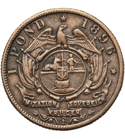 South Africa. Pound (Een) 1896, fancy commemorative issue or time forgery