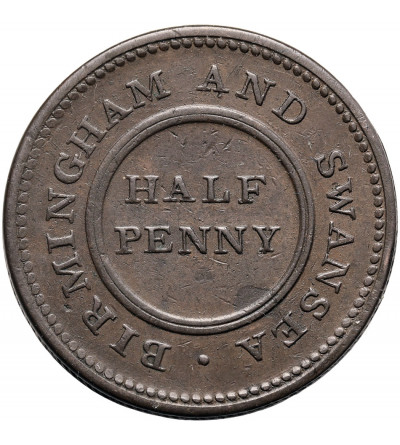 Great Britain, Warwickshire Birmingham. 1/2 Penny Token 1811, ROSE COPPER COMPANY