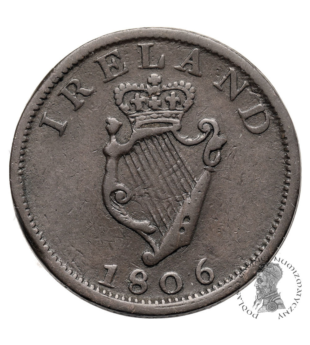 Ireland. 1/2 Penny Token 1806, ST PATRICK APOSTLE 432