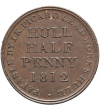 Great Britain. Hull 1/2 Penny Token 1812, ESSE QUAM VIDERI, I. K. PICARD LEAD WORKS HULL