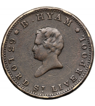 Great Britain, Liverpool. 1/2 Penny Token (1843), Benjamin Hyam & Co