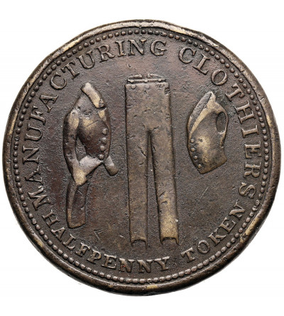 Wielka Brytania, Liverpool. 1/2 Penny Token (1843), Benjamin Hyam & Co