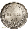 Finlandia, (okupacja rosyjska). 1 Markka 1915 S, Mikołaj II 1894-1917 - PCGS MS 65