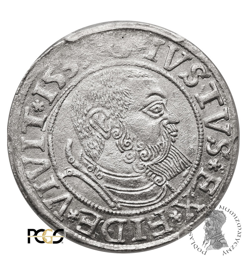 Prusy Książęce. Albrecht Hohenzollern, 1525-1568. Grosz 1539, Królewiec - PCGS MS 62