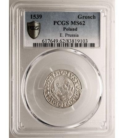 East Prussia, Preussen Herzogtum (Ostpreussen). Groschen 1539, Königsberg mint - PCGS MS 62